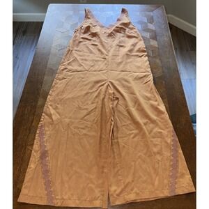 NWT Crimson and Grace Pant JUMPSUIT Size Small Caramel Tencell Soft Embroidered